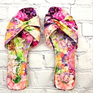 Christian Louboutin Vibrant Sexy Floral Women's Nicol Sandals SIZE 9.5 NWT